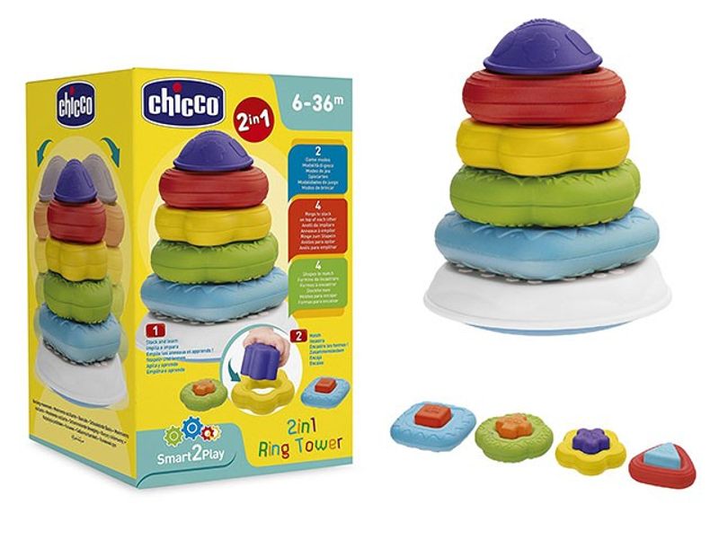 Chicco Torre Anelli 2in1 6-36 mesi-1