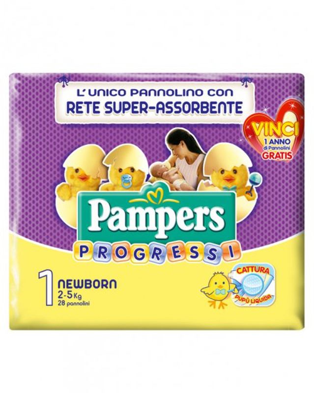 Pampers Progressi New Born Taglia 1 (2-5 Kg) 28 Pezzi-1