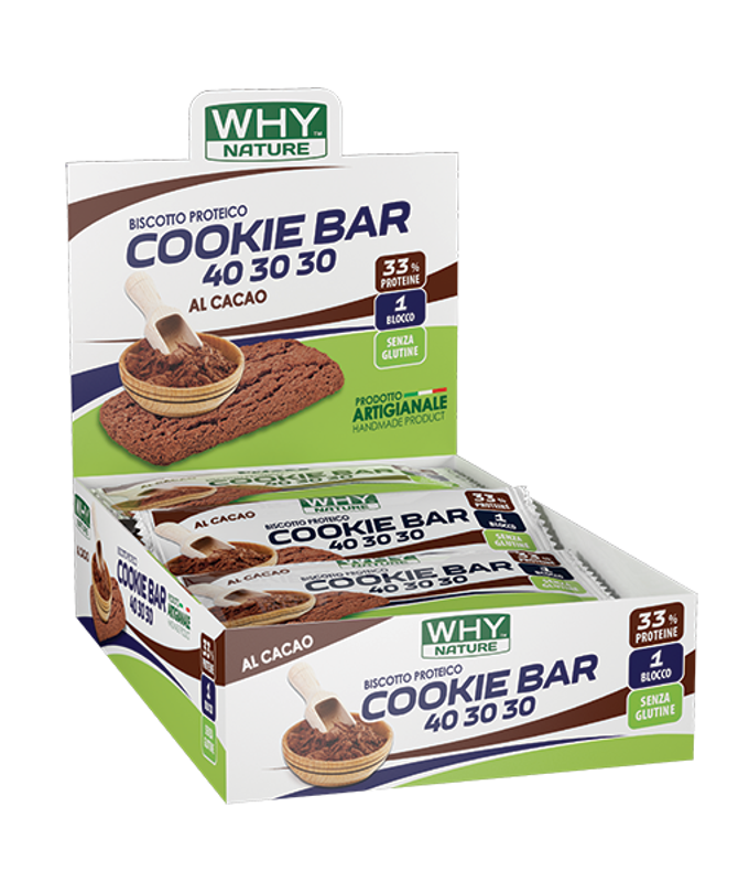 Why Nature Biscotto Proteico Cookie Bar al cacao 40 30 30 21g-1