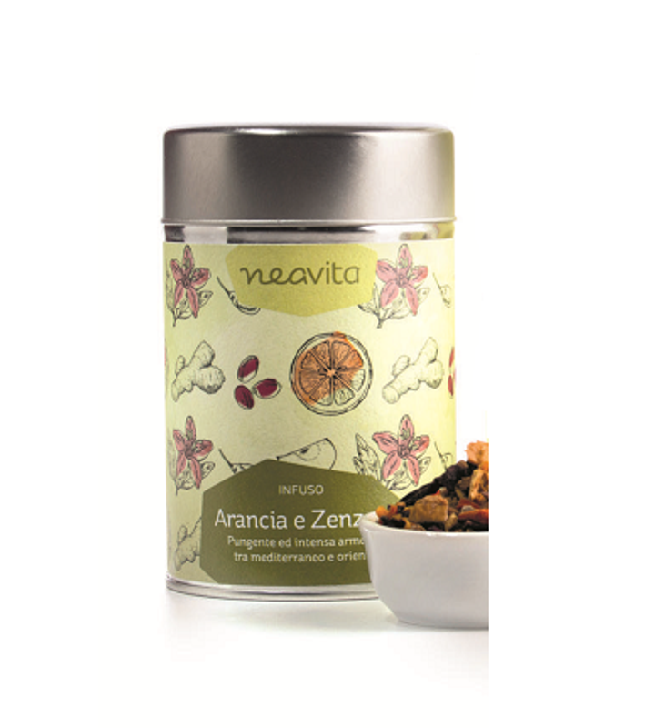 Neavita Infuso Arancia e Zenzero 100g silver tin-1