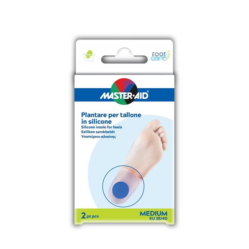 Master-Aid Foot Care Plantare per Tallone in Silicone 2 pezzi Medium-1