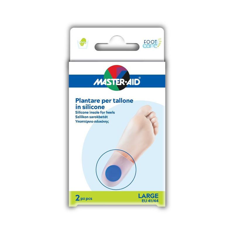 Master-Aid Foot Care Plantare per Tallone in Silicone 2 pezzi Large-1