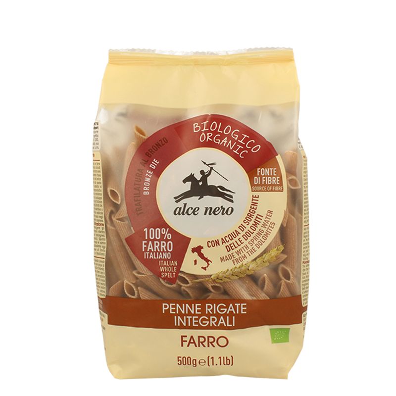 Alce Nero Penne di Farro Integrale Biologiche 500g-1
