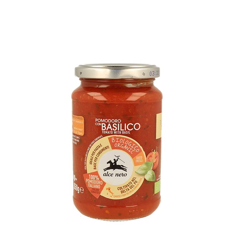 Alce Nero Polpa di Pomodoro con Basilico Biologica 500g-1