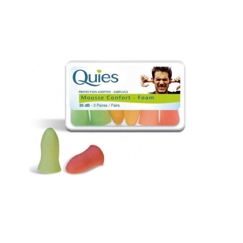 Quies Tappo Auricolare in Schiuma Elastica 3 paia-1