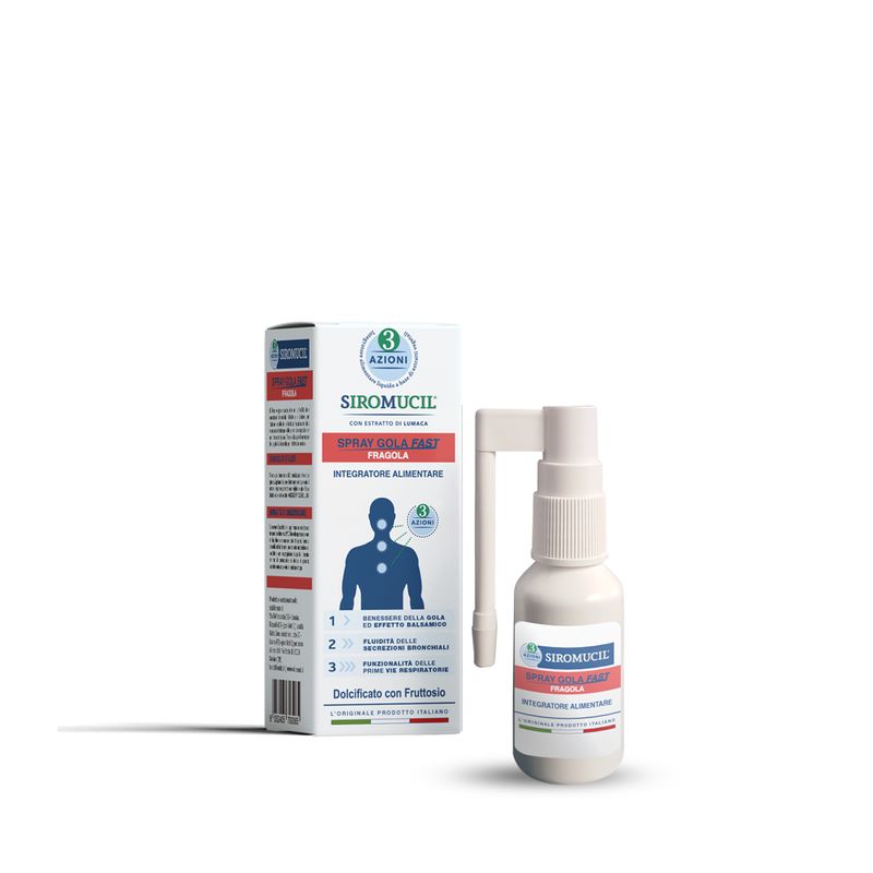 Siromucil 3 Azione Spray Gola gusto Fragola 15ml-1