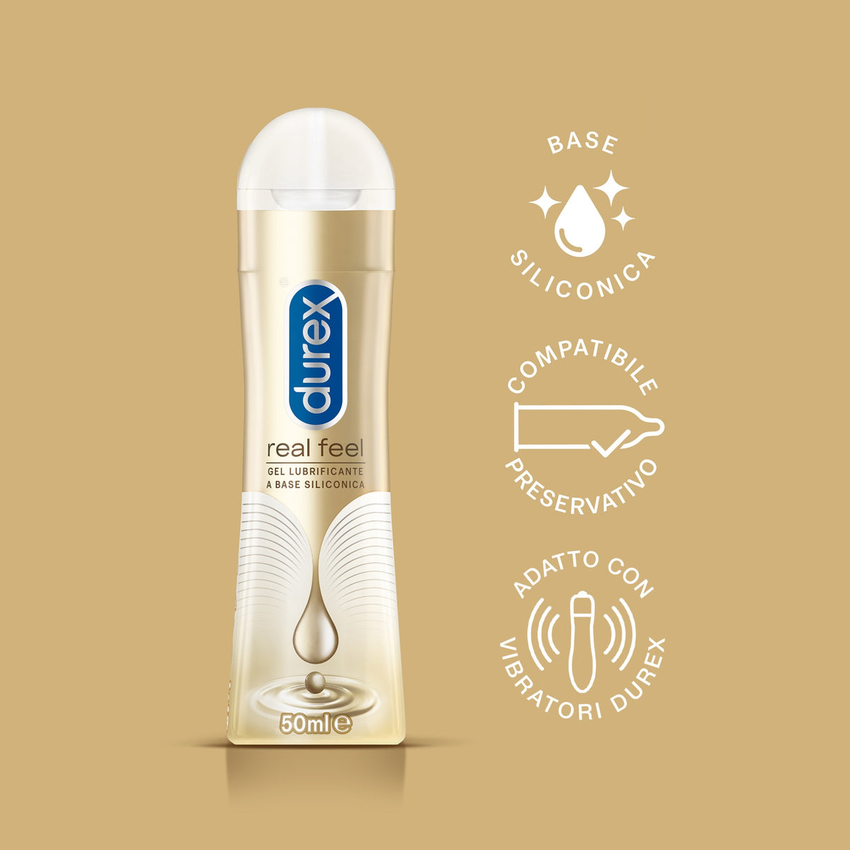 Durex Real feel pleasure gel per un contatto naturale e vellutato 50ml-1