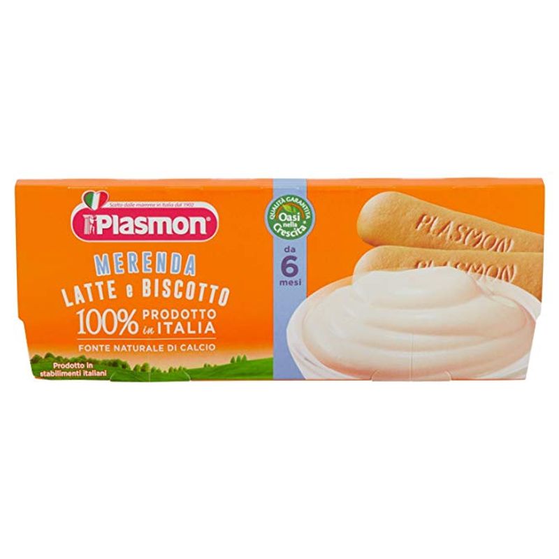 Plasmon Latte e Biscotto la merenda dei bambini 2x120g-1