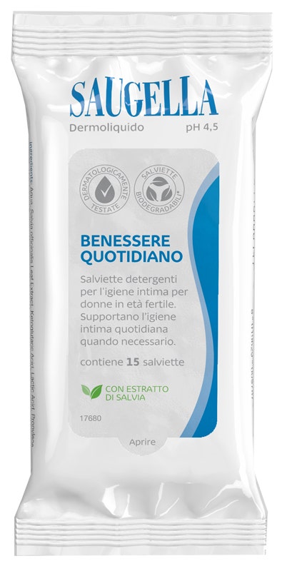 Saugella Dermoliquido Salviettine 15 Pezzi-1