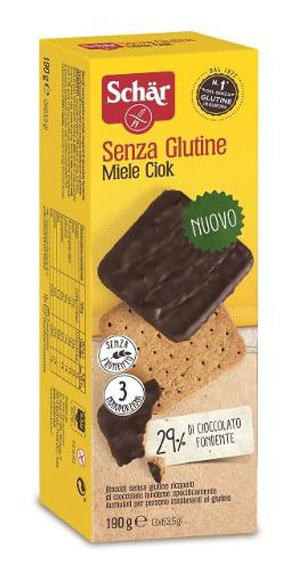 Schar Biscotti Miele Ciok senza glutine 190g-1
