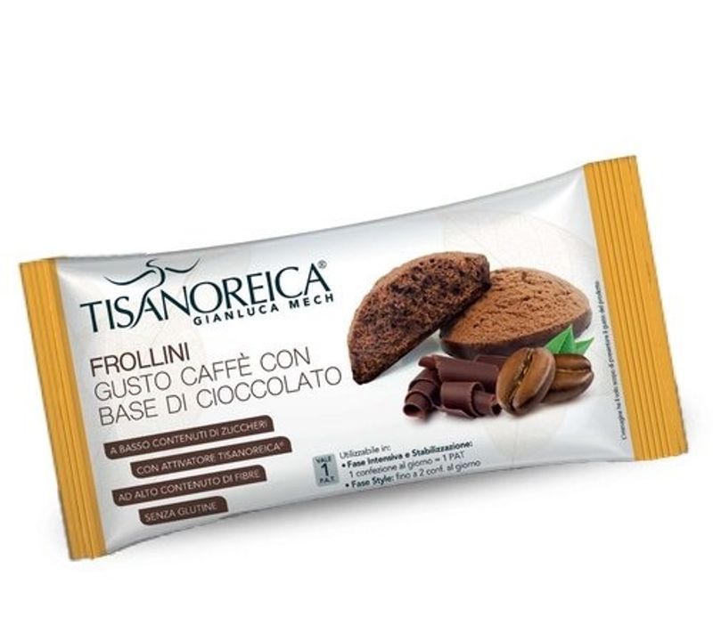 Tisanoreica Frollini gusto Caffè con base di Cioccolato 50g-1