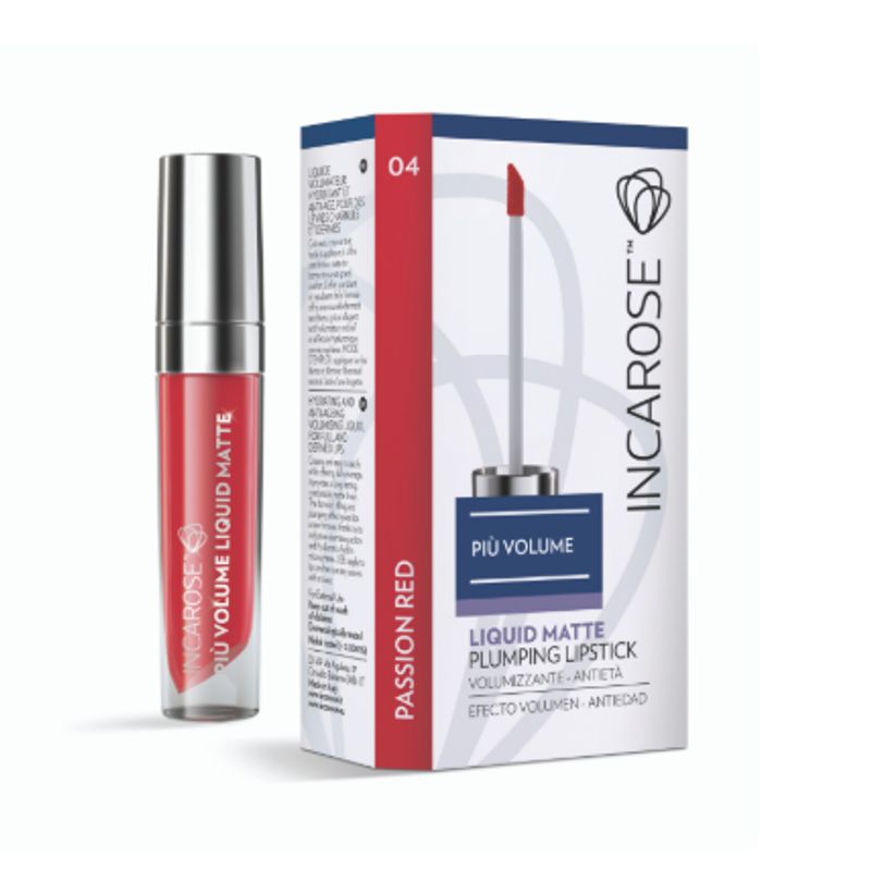 Incarose Liquid Matte Plumping Lipstick Rossetto Liquido n.04 Passion Red-1