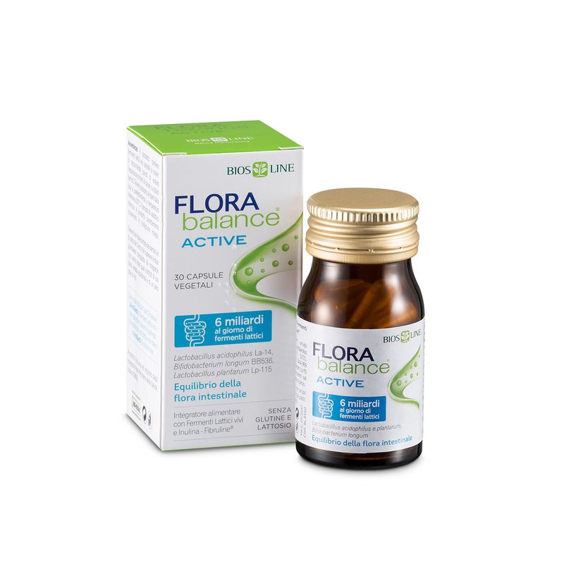 Biosline Flora Balance Active per l'equilibrio della flora intestinale 30 capsule-1
