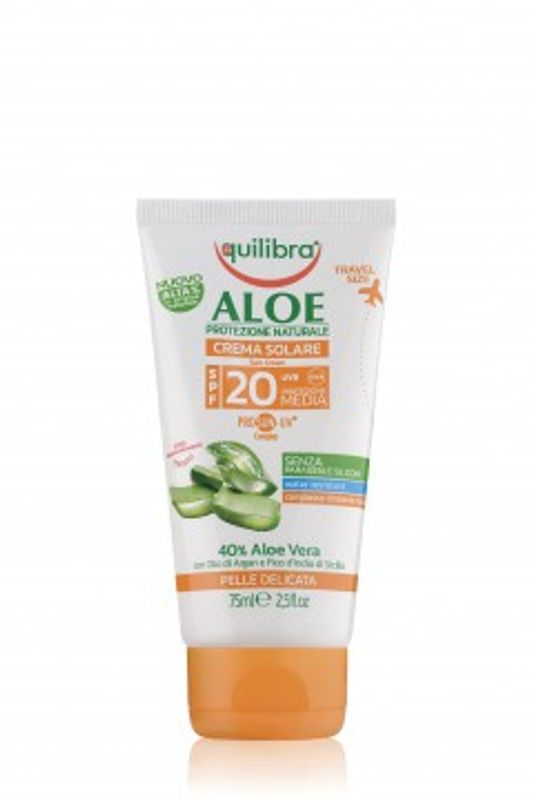 Equilibra Aloe Crema Solare SPF20 minitaglia 75ml-1