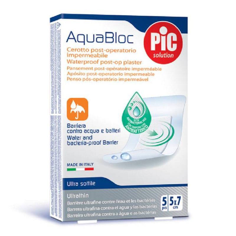 Pic Acquabloc cerotto 5x7cm impermeabile e antibatterico 5 cerotti-1