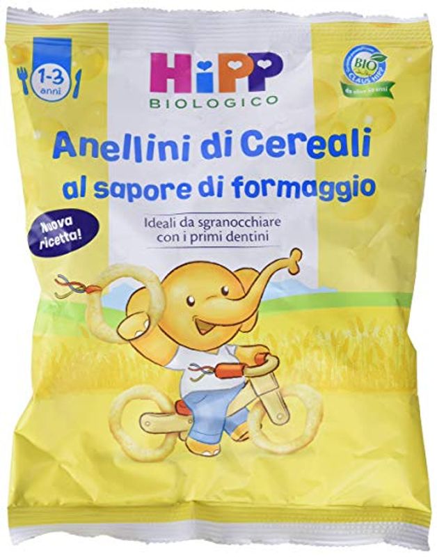 Hipp Biologico Anellini di Cereali al sapore di formaggio 25g-1