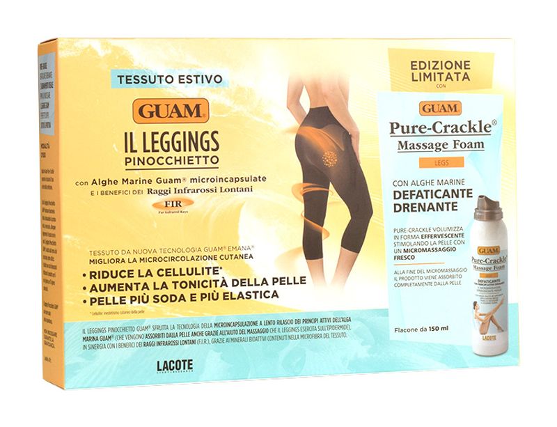 Guam EDIZIONE LIMITATA Leggings Pinocchietto taglia XS-S +Guam Pure-Crackle Massage Foam 150ml-1