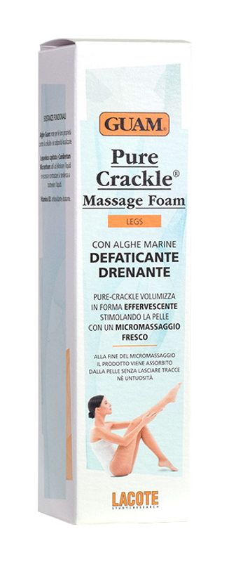 Guam Pure Crackle Massage Foam gambe defaticante e drenante 150ml-1