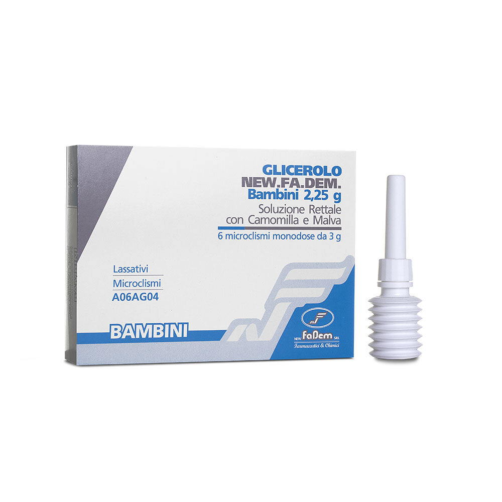 Glicerolo Soluzione Rettale Bambini con Camomilla e Malva 2,25g microclismi monodose da 3g-2