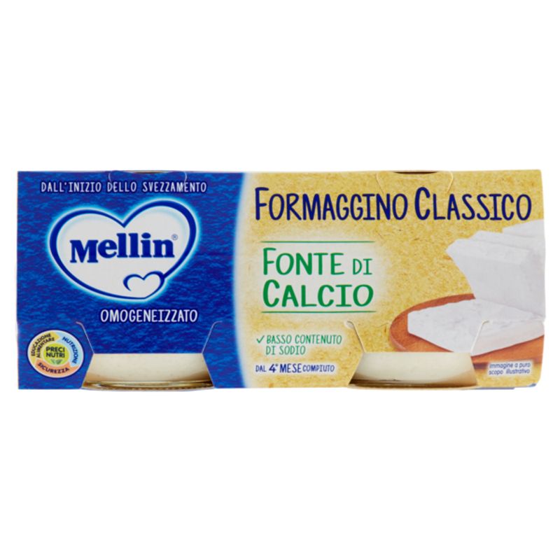 Mellin Omogeneizzato Formaggino Classico 160g-1