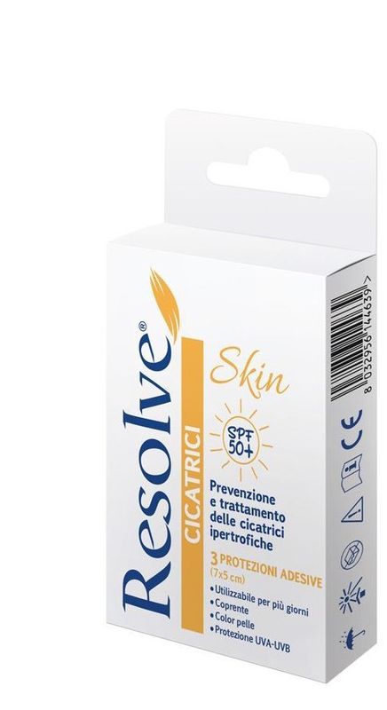 Resolve Cicatrici Skin SPF50+ Protezione adesiva 7x5 cm 3 pezzi-1