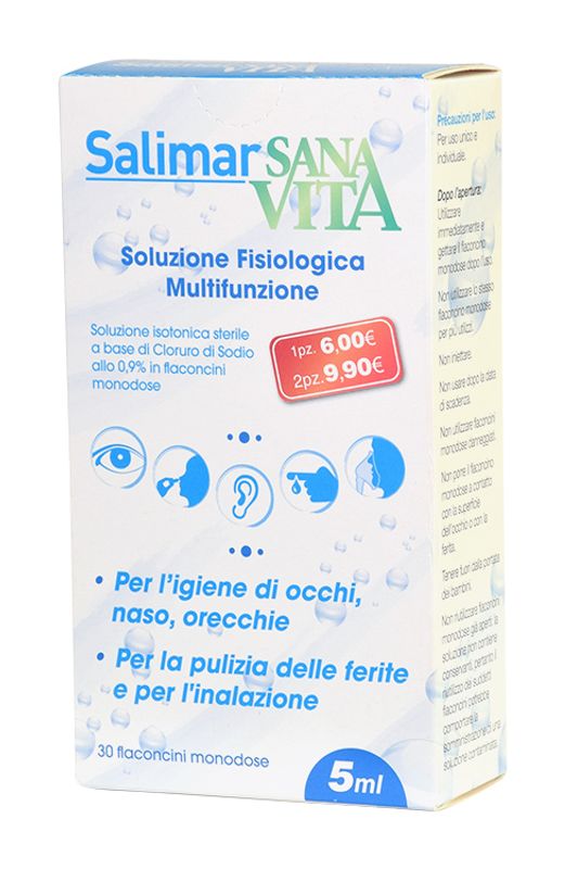Sanavita Salimar Soluzione Fisiologica Multifunzione 30 flaconcini monodose-1