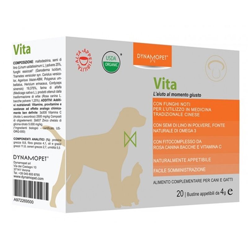 Vita Alimento complementare per le difese dell'organismo cani e gatti 20 bustine 4g-1