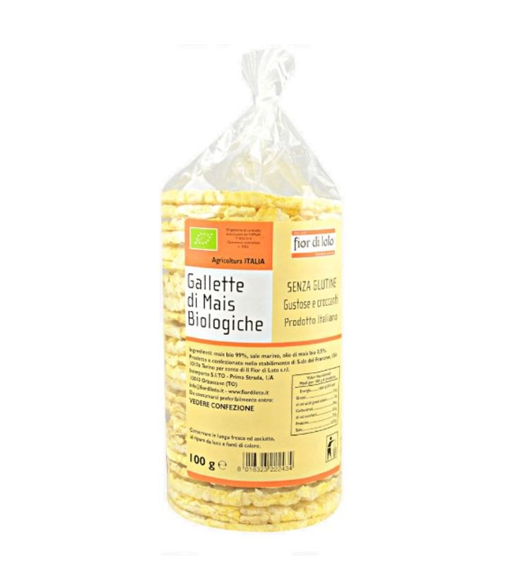 Fior di Loto Gallette di Mais Biologiche 100g-1