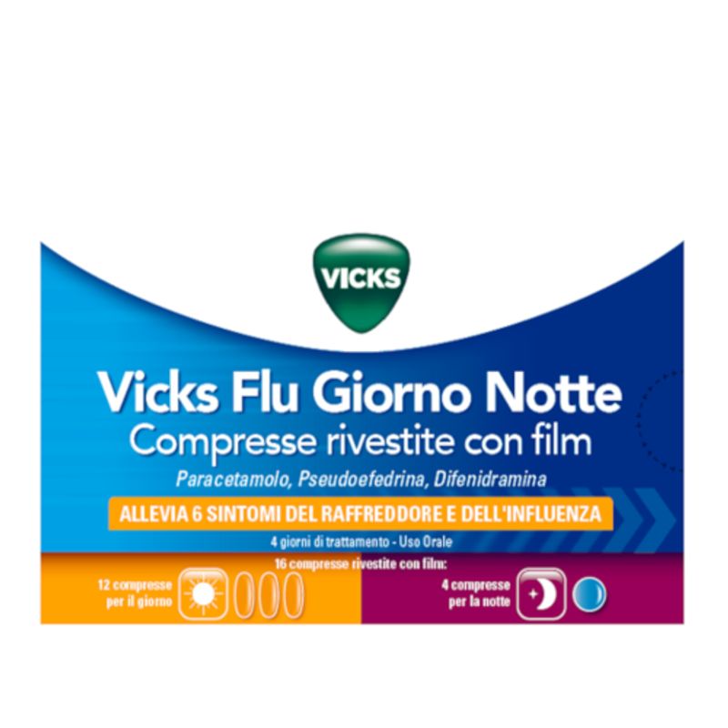 Vicks Flu Giorno Notte 16 compresse rivestite-1