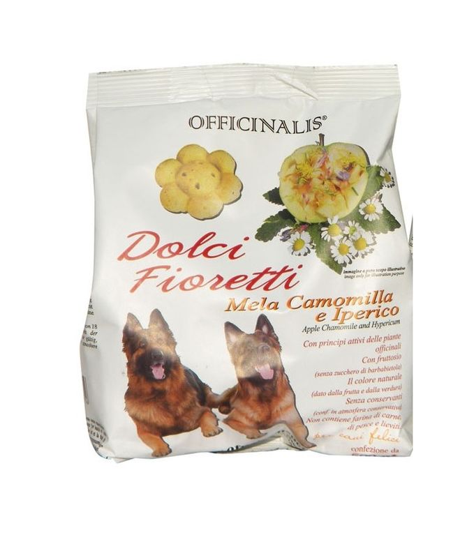 Officinalis Dolci Fioretti Mela Camomilla e Iperico per cani 500g-1