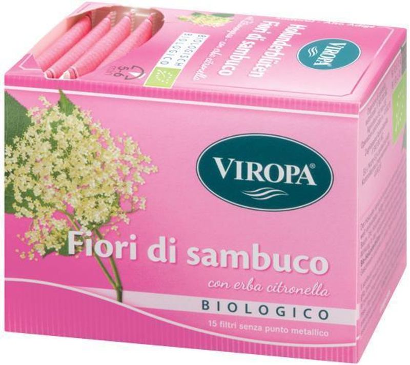 Viropa Tisana Fiori di Sambuco con Erba Citronella biologico 15 filtri-1