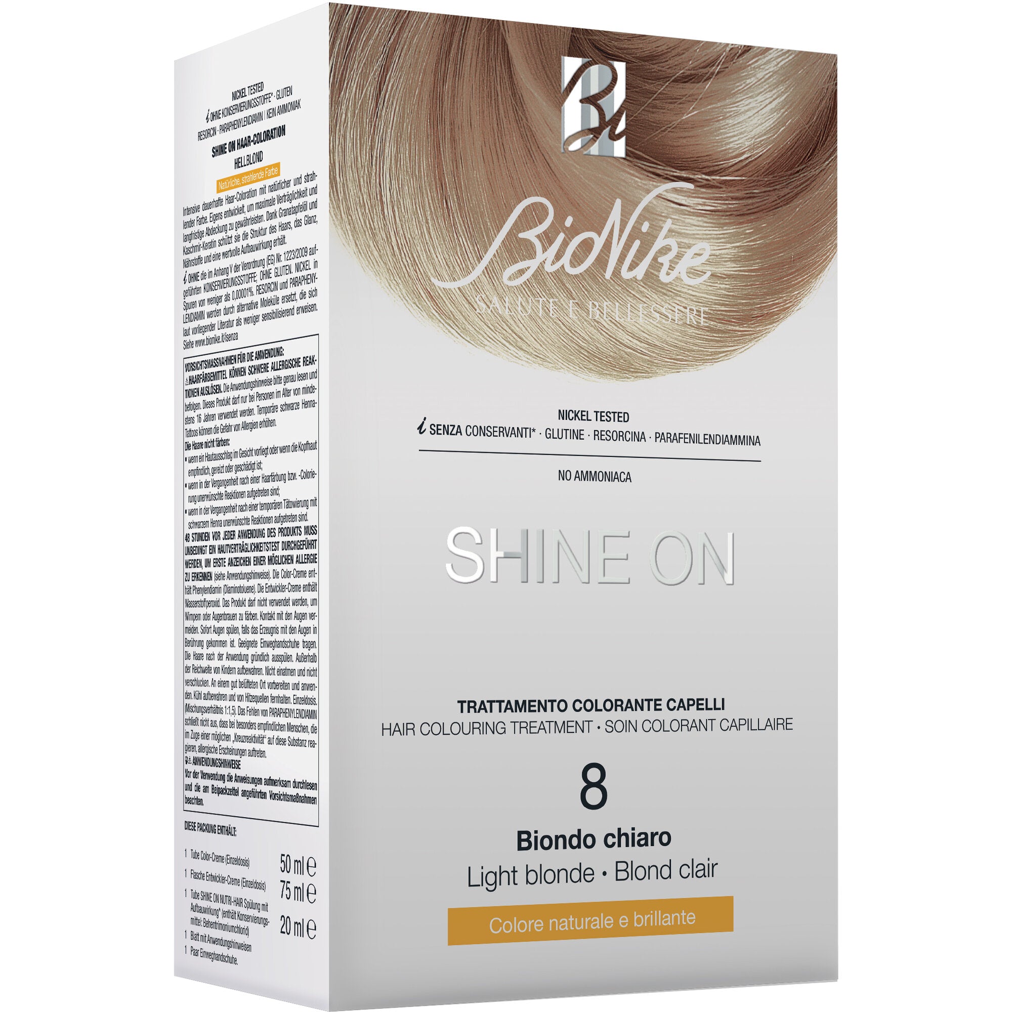 Bionike Shine On Trattamento colorante capelli 8 Biondo Chiaro-2