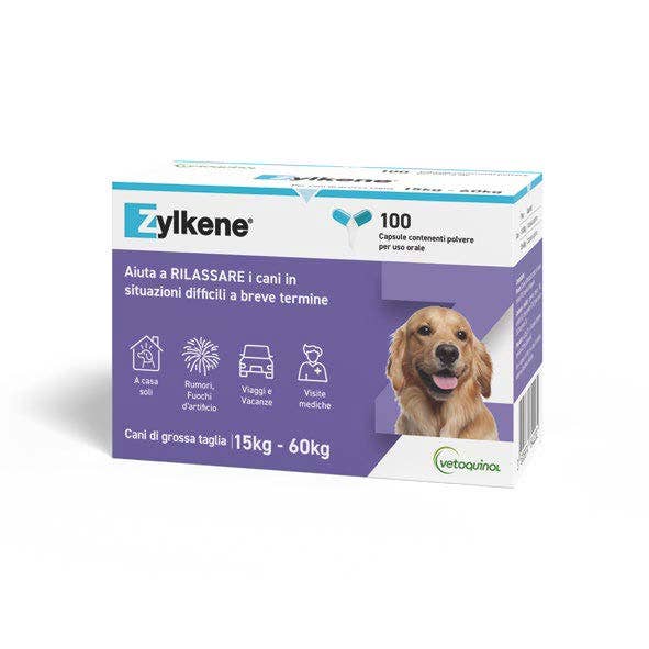 Zylkene Mangime Complementare Per Cani Taglia Grossa 15-60 Kg 100 Capsule-1