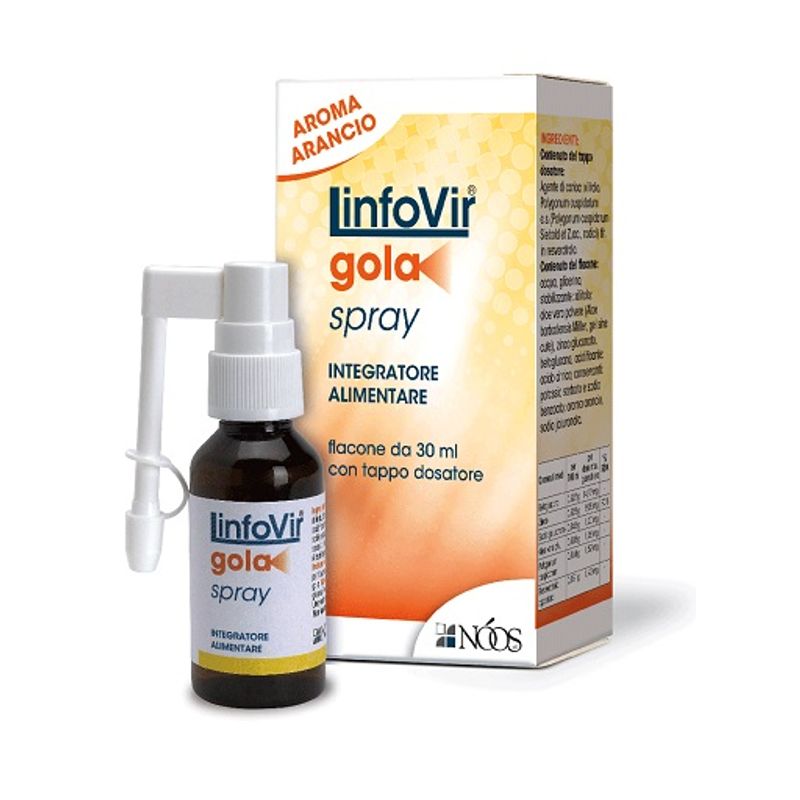 Linfovir Gola Spray Orale Gusto Arancio 30ml-1