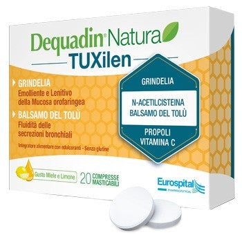 Dequadin Natura Tuxilen per la fluidità delle secrezioni bronchiali 20 compresse-1