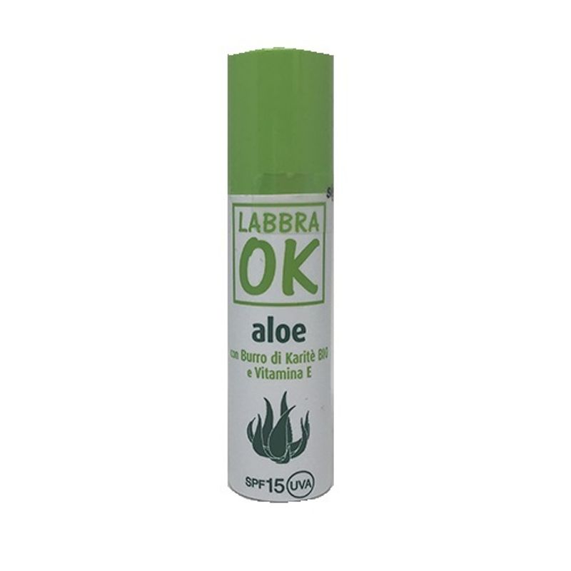 Labbra Ok Stick labbra Aloe con burro di karitè Bio  5,7ml-1
