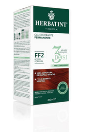Herbatint Tinta per Capelli Gel Colorante Permanente 3Dosi colore FF2 Rosso Porpora 300ml-2