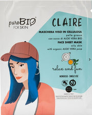 Purobio For Skin Maschera Viso In Cellulosa Claire Relax and Fun 1 Maschera Monouso 15ml-1