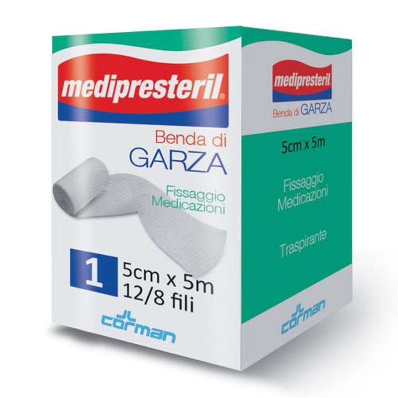 Medipresteril Benda Di Garza fissaggio medicazioni 5cmx5m-1
