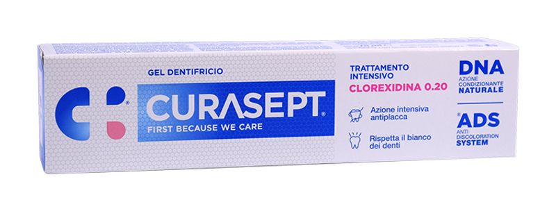 Curasept Gel Dentifricio Clorexidina 0.20 Trattamento intensivo antiplacca 75ml-1