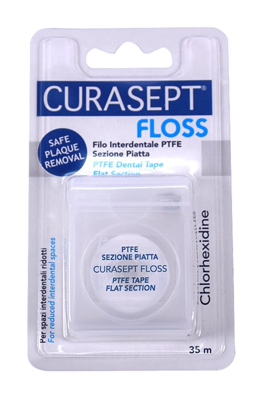 Curasept Floss filo interdentale ptfe sezione piatta 35m-1
