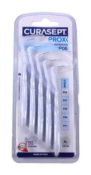Curasept proxi prevention scovolino con testina angolata 0,6 mm bianco 5 pezzi-1