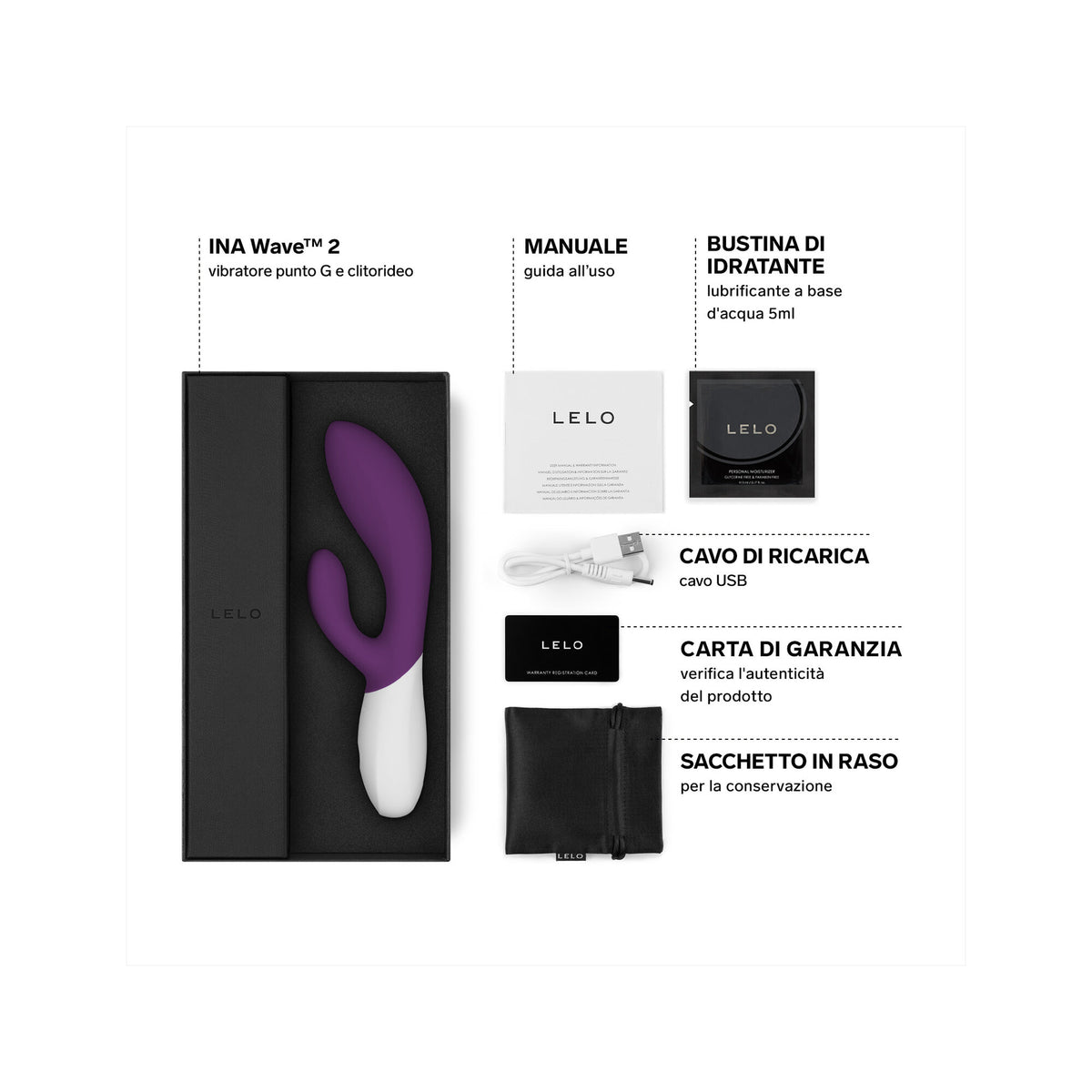 Lelo Ina Wave 2 Ciliegia Massaggiatore Personale Donna-3