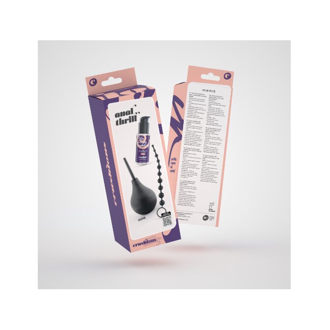 Crushious Anal Thrill Doccia Anale 90ml + Lubrificante 50ml + Catena Anale 10 Perle-1