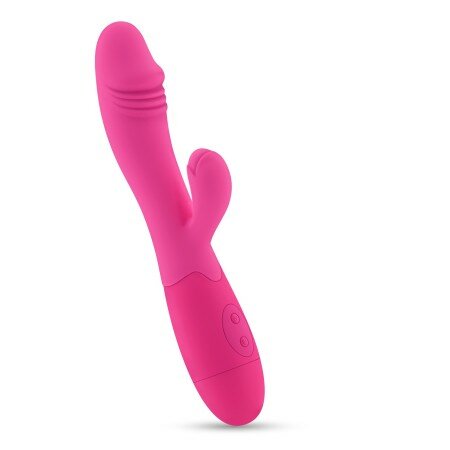 Crushious Vibratore Rabbit Ricaricabile Blossoms Rosa Forte Con Lubrificante A Base D'acqua-7