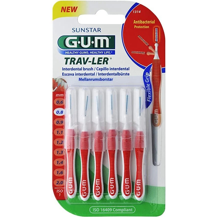 Gum Trav-Ler Scovolino Interdentale 0,8mm 6 pezzi-3