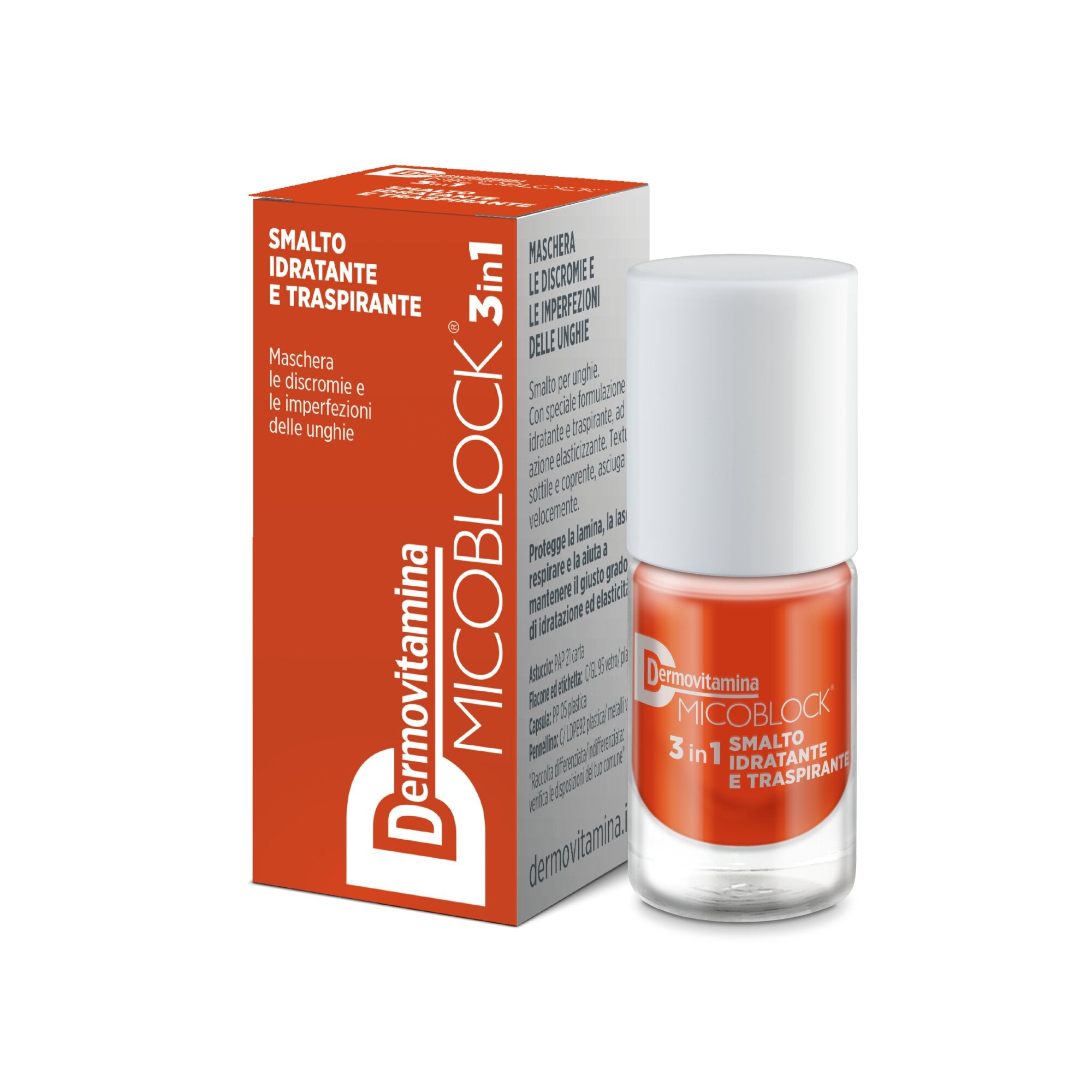 Dermovitamina Micoblock 3in1 Smalto Arancio Scuro 5ml-2