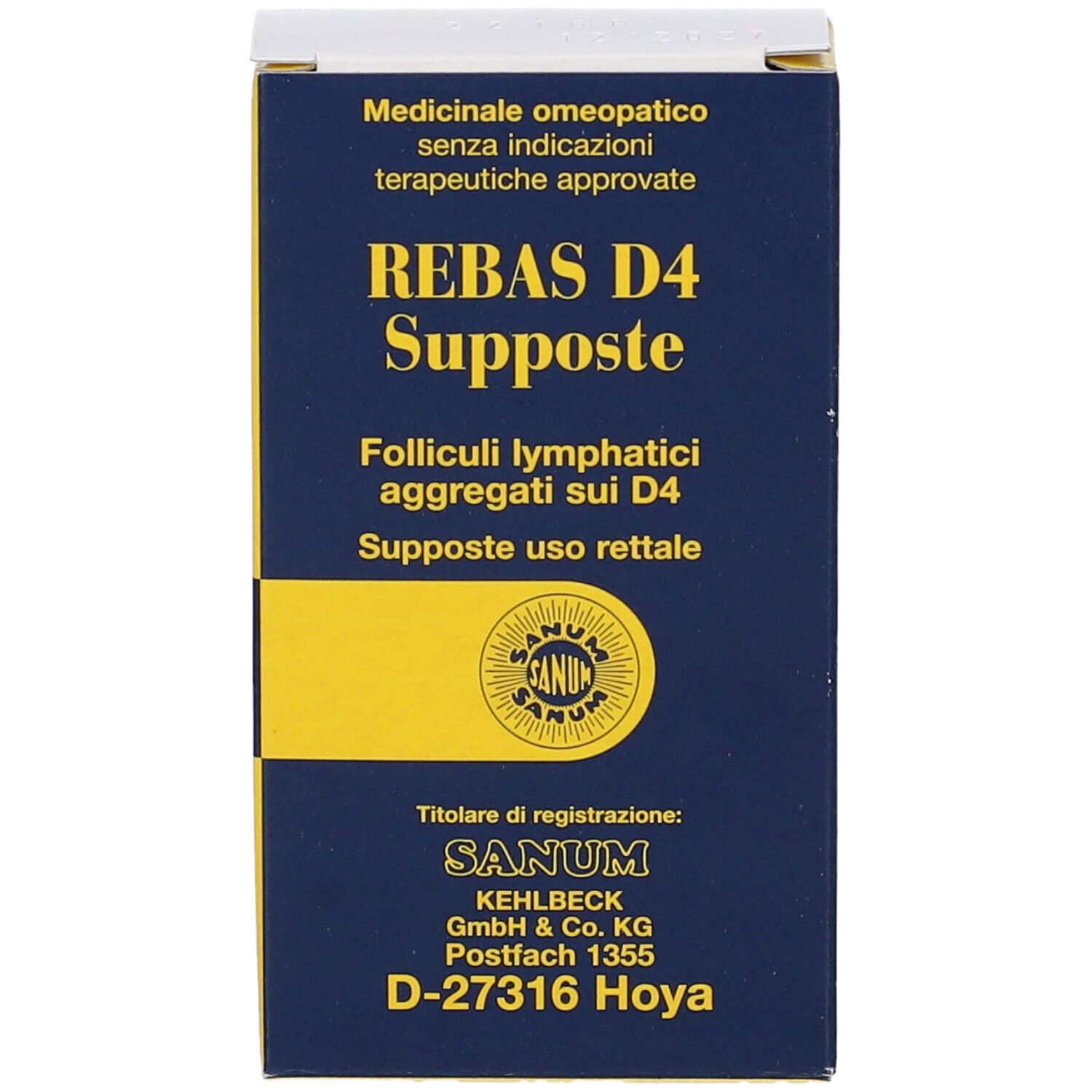 Rebas D4 Medicinale Omeopatico 10 supposte