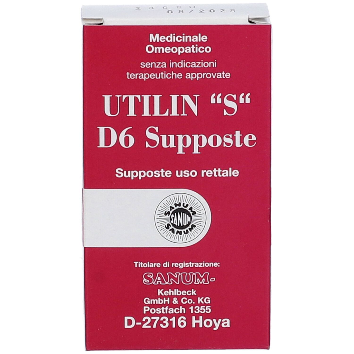 Sanum Utilin S D6 Medicinale Omeopatico 10 Supposte
