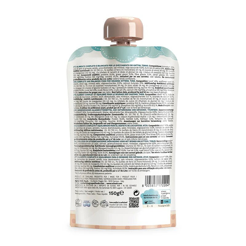 Schesir Cibo Umido Tonnetto Per Gattini 150g-2